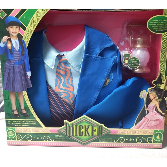 WICKED Shiz University Uniform Costume Hat Lantern Light Up Girls 4-6X Dress Up - Picture 6 of 16